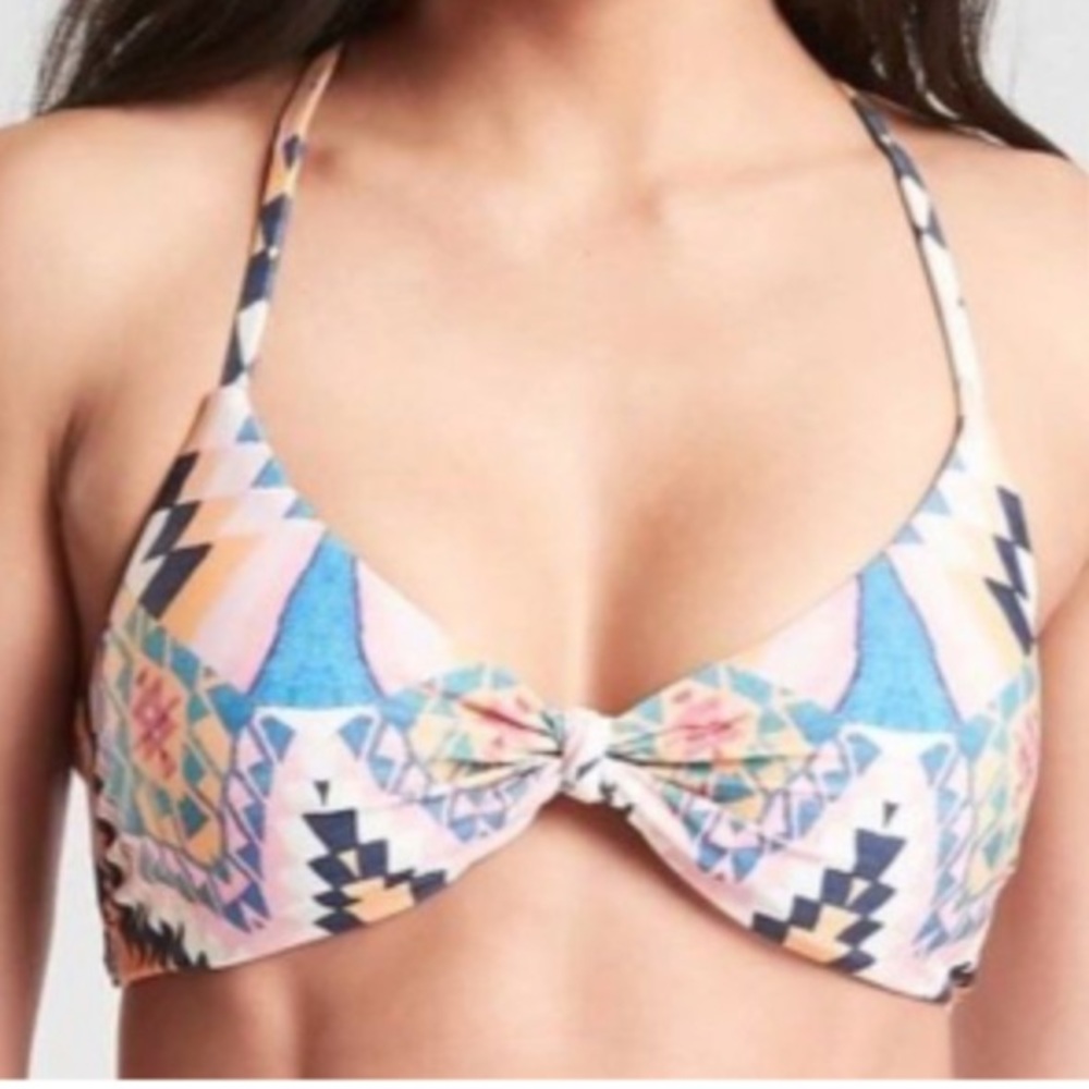 Athleta Geo Desert Front Knot Bikini Top - Large